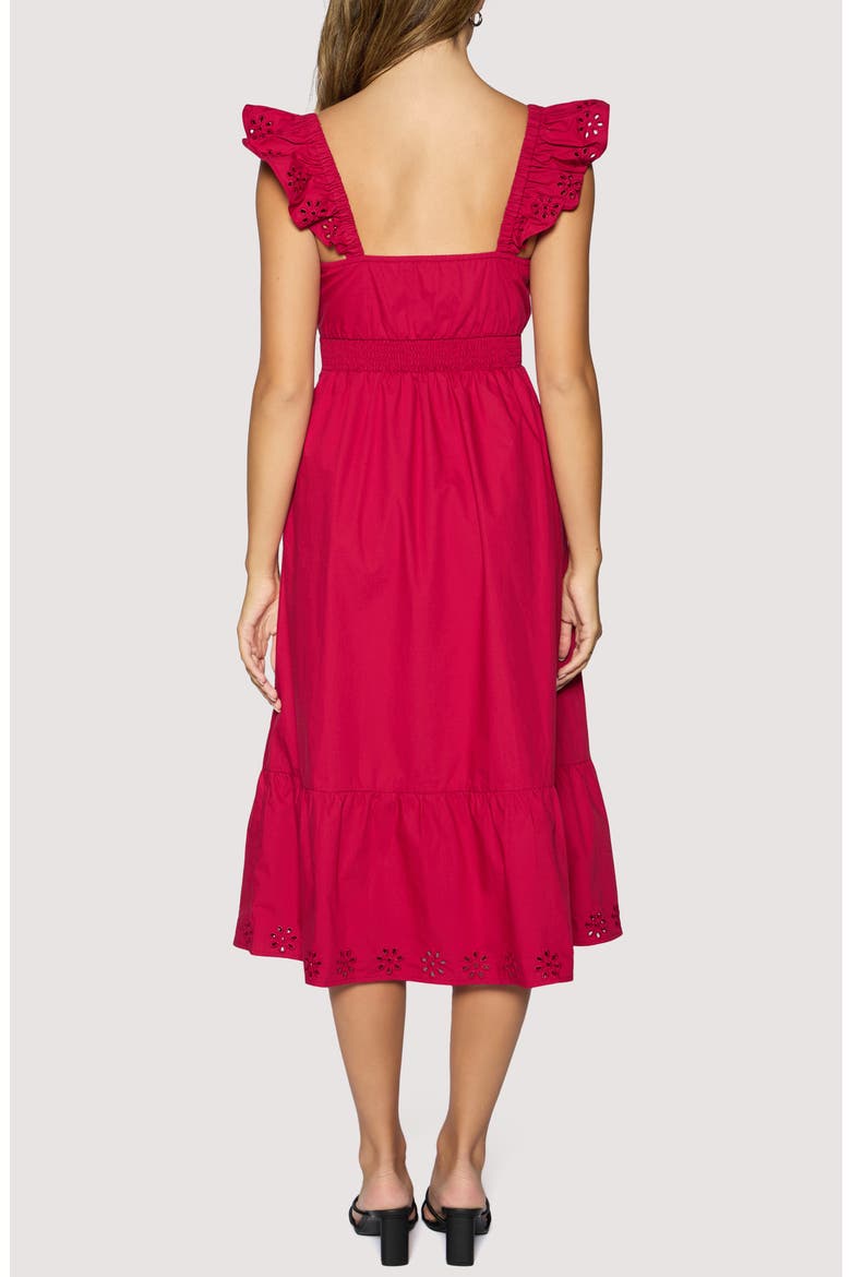 Vino Kiss Midi Dress, Alternate, color, RED