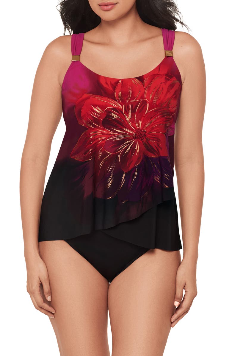 Miraclesuit<sup>®</sup> Petali Rosa Dazzle One-Piece Swimsuit, Main, color, 