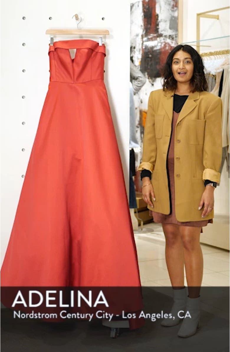 Strapless Satin Ballgown, sales video thumbnail