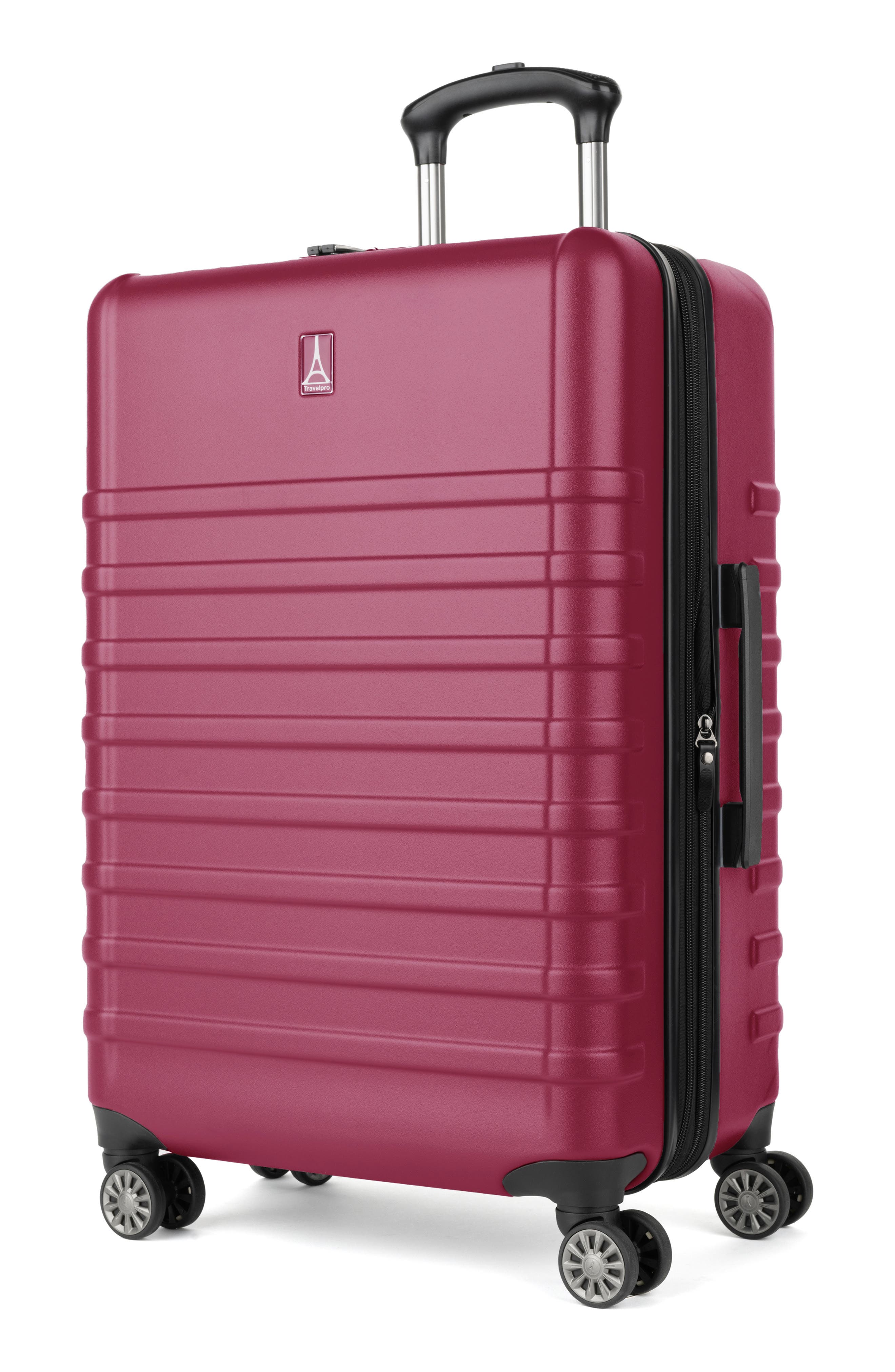 TRAVELPRO Rollmaster<sup>™</sup> Lite 2 24-Inch Expandable Medium Checked Hardside Spinner Luggage, Alternate, color, Cranberry Matte