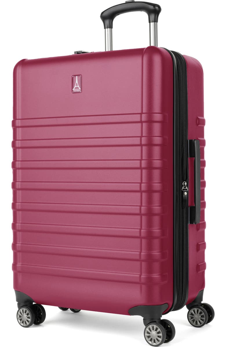 TRAVELPRO Rollmaster<sup>™</sup> Lite 2 24-Inch Expandable Medium Checked Hardside Spinner Luggage, Alternate, color, Cranberry Matte