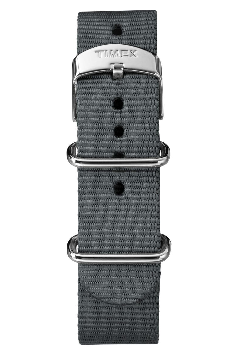 The Mod NATO Strap Watch, 40mm, Alternate, color, SILVER/ WHITE