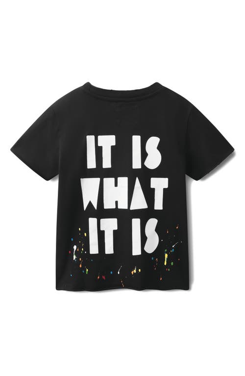 Nununu Kids' It Is What It Is Graphic T-shirt In Black
