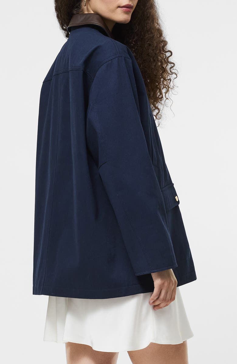 French Connection Denim Barn Jacket, Alternate, color, Marine