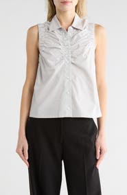 rag & bone Georgina Ruched Button-Up Shirt