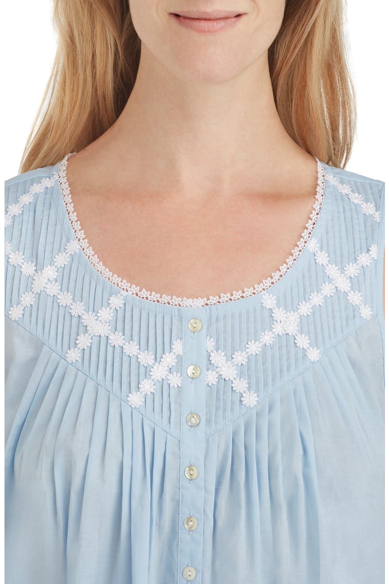 Cotton Nightgown, Alternate, color, SOLID BLUE
