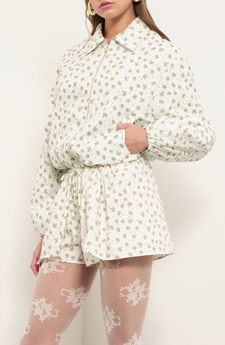 MAUDE CLUB Nadine Jacket, Alternate, color, Sprigged Floral