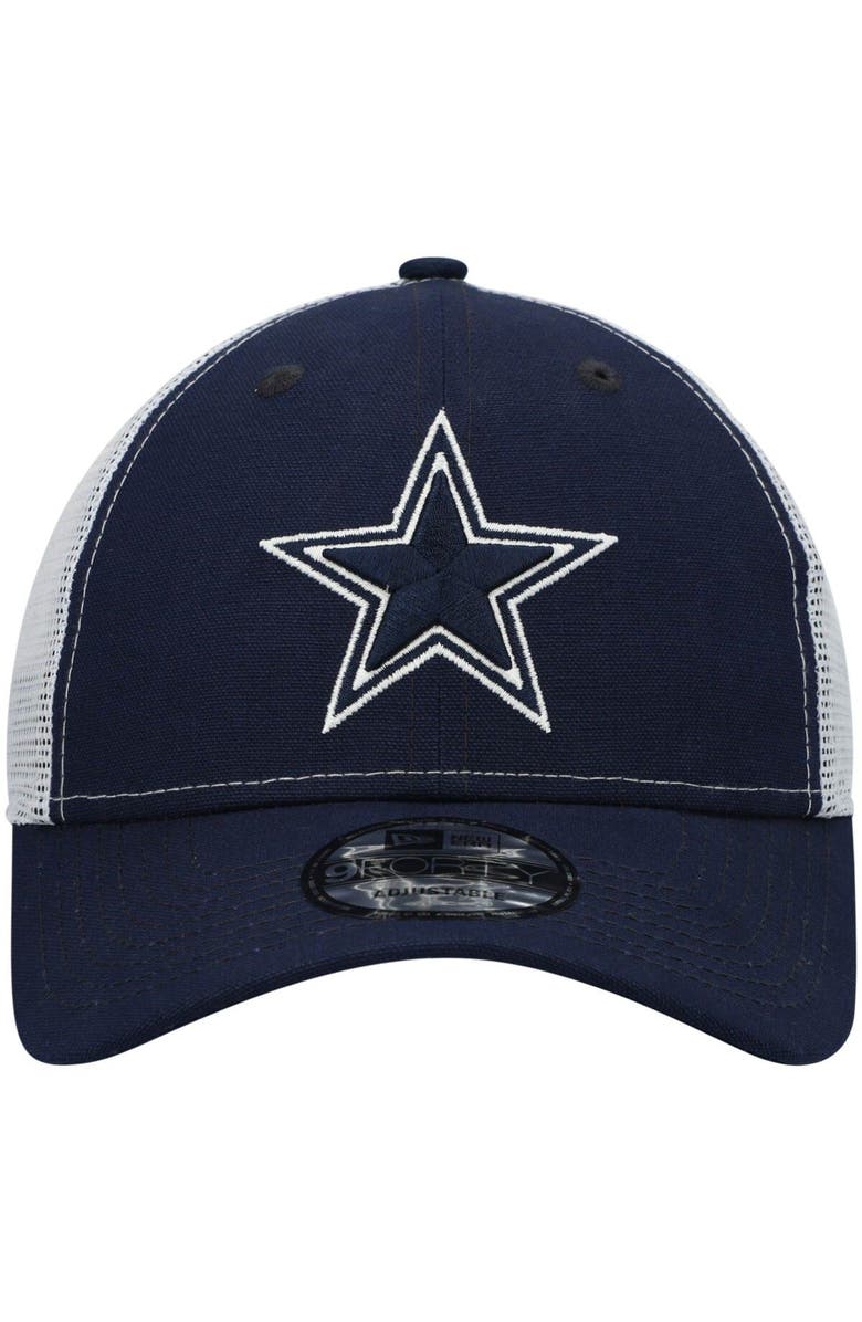 New Era Men's New Era Navy Dallas Cowboys Basic Trucker 9FORTY Snapback Hat, Alternate, color, Navy