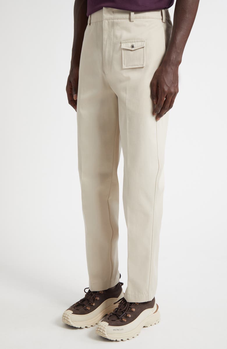Moncler Tailored Gabardine Pants, Alternate, color, Intense Beige
