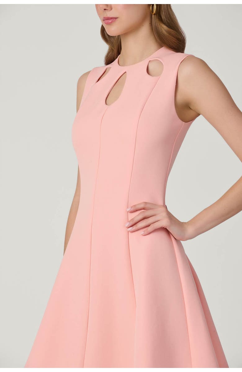 Shoshanna Alexandra Crepe Dress, Alternate, color, Melon