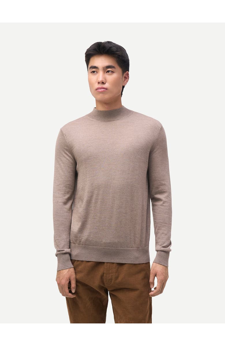 Gobi Cashmere Men Cashmere Silk High Neck Sweater, Alternate, color, Timber Wolf