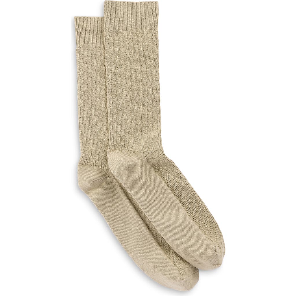 Harbor Bay By Dxl Big & Tall Continuous Comfort 2-pk Casual Socks In Nude