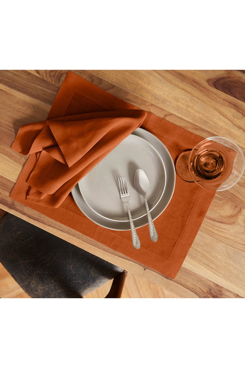 Linen Placemats Set of 4, 14 x 19" - Sonoma, Alternate, color, Cinnamon Stick