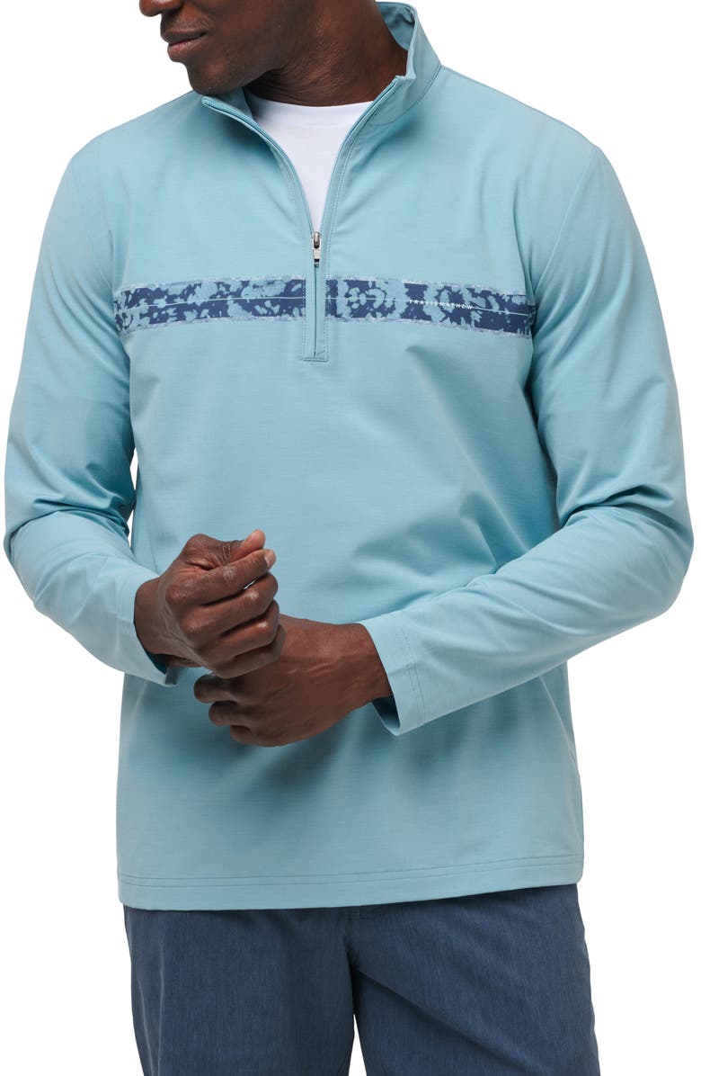 TravisMathew Swell Season Quarter Zip Top, Main, color, Cameo