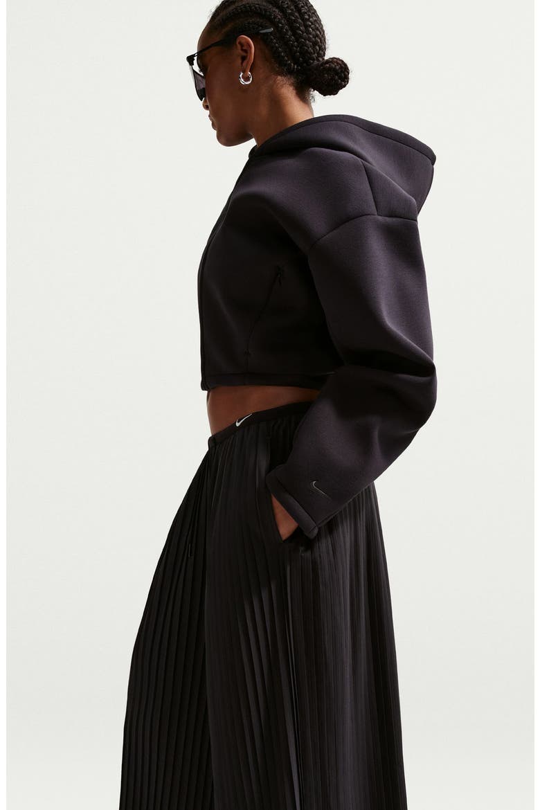 Sportswear Pleated Culottes, Alternate, color, 010 BLACK/SAIL