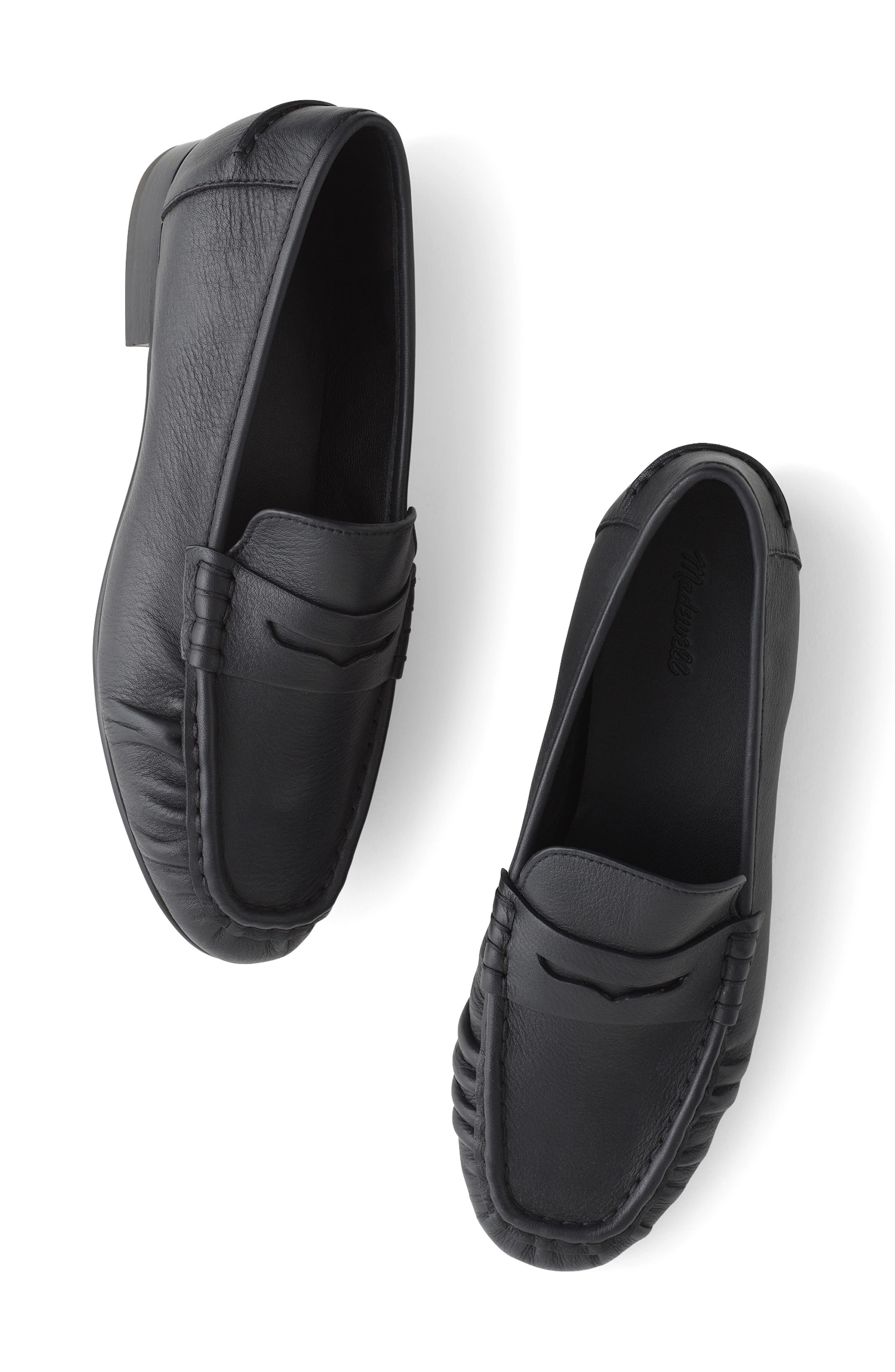 The Ashley Ruched Loafer, Alternate, color, TRUE BLACK