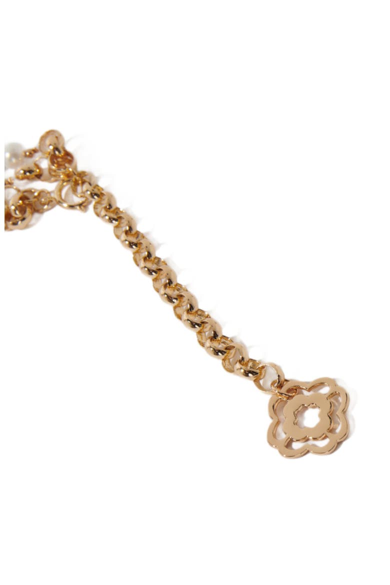Mixed bead and metal belt, Alternate, color, Gold