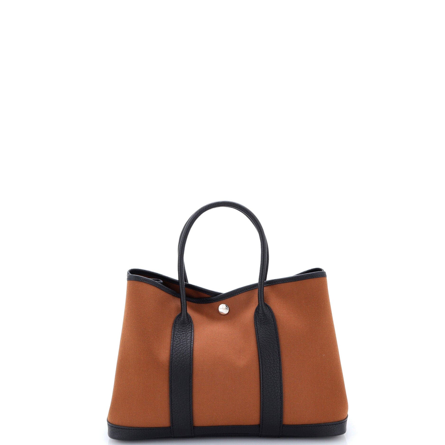 Garden Party Tote Toile and Leather 30, Alternate, color, Brown