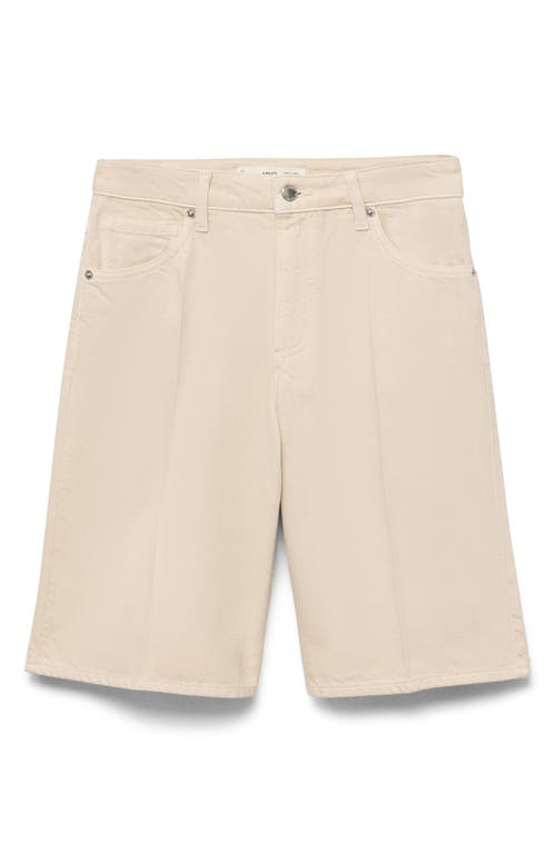 Mango High Waist Bermuda Denim Shorts