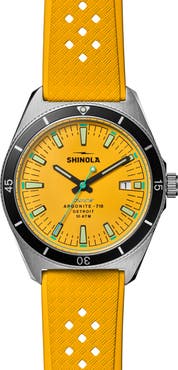 Shinola Duck 1040 Rubber Strap Watch, 40mm