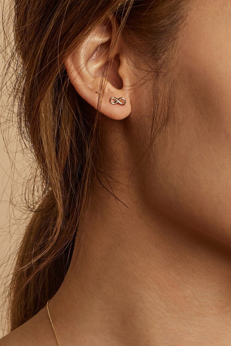 14K Yellow Gold Forever Yours Studs, Alternate, color, Yellow Gold