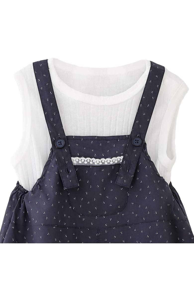 Dotted Overall Set, Alternate, color, Navy
