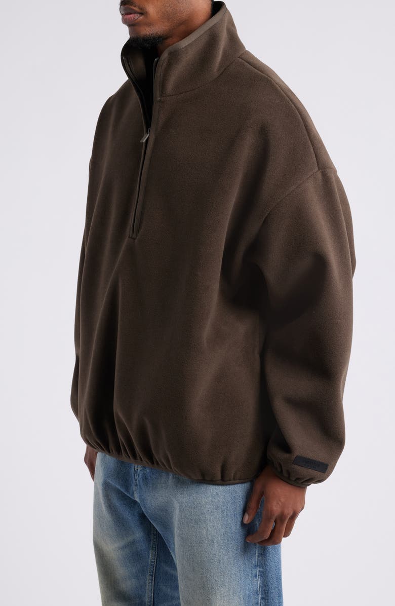 Fear of God Essentials Brushed Half Zip Pullover, Alternate, color, 