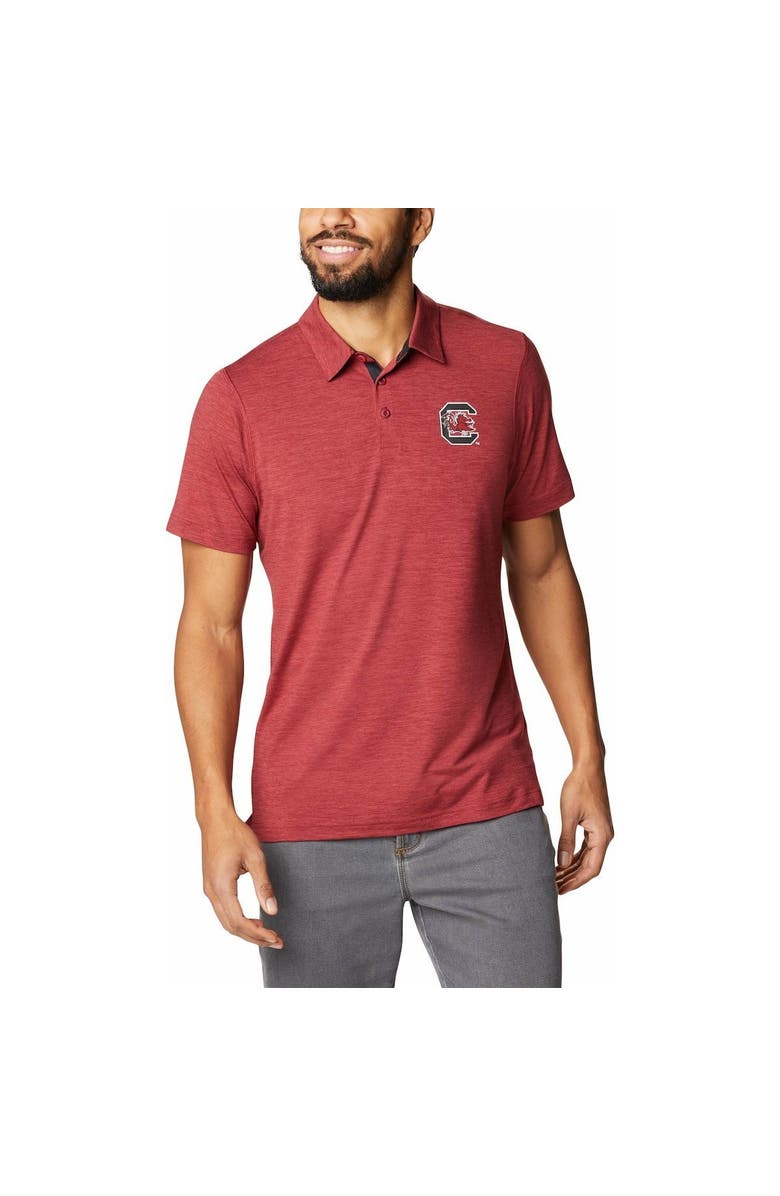 Columbia Men's Columbia Garnet South Carolina Gamecocks Tech Trail Omni-Shade Polo, Alternate, color, 