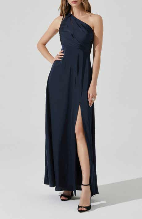 ASTR the Label Atolia Draped One-Shoulder Gown