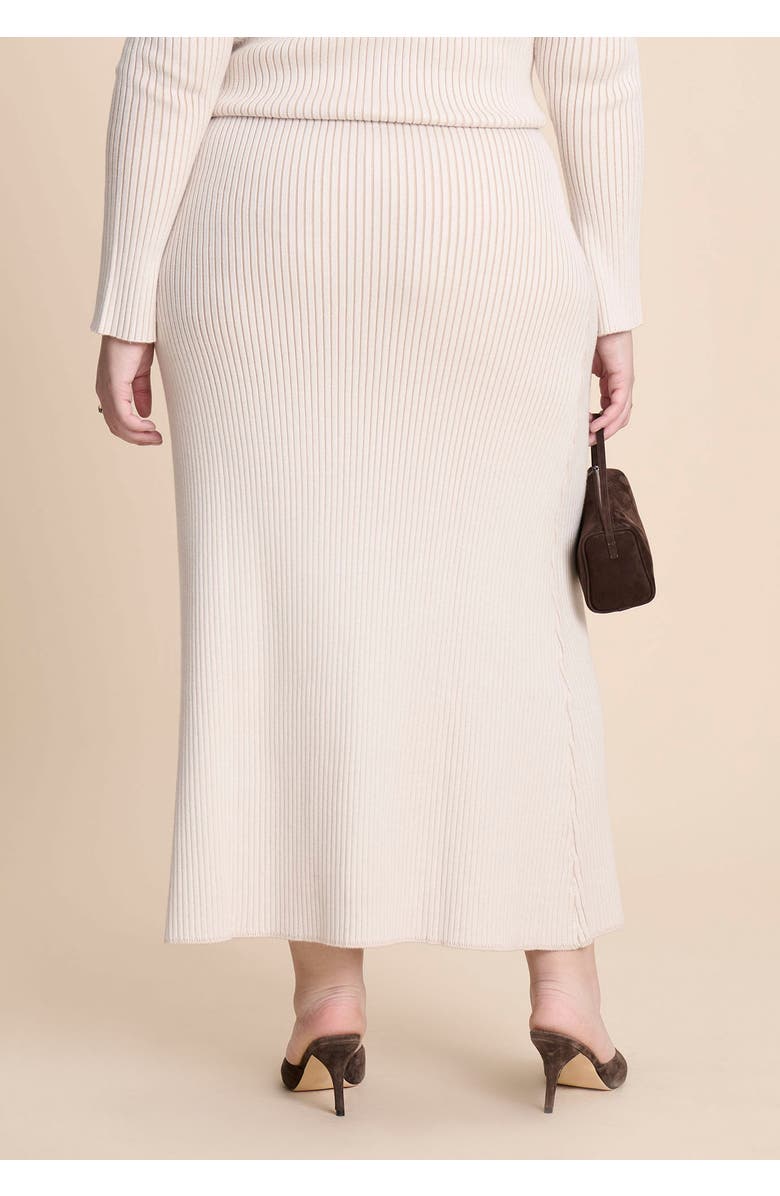 ELOQUII Ribbed Sweater Trumpet Maxi Skirt, Alternate, color, Dew