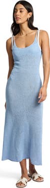 Onia Textured Linen Sweater Scoop Maxi Dress