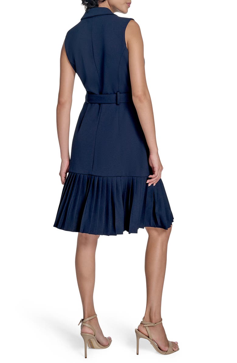 Calvin Klein Flounce Hem Shirtdress, Alternate, color, Indigo