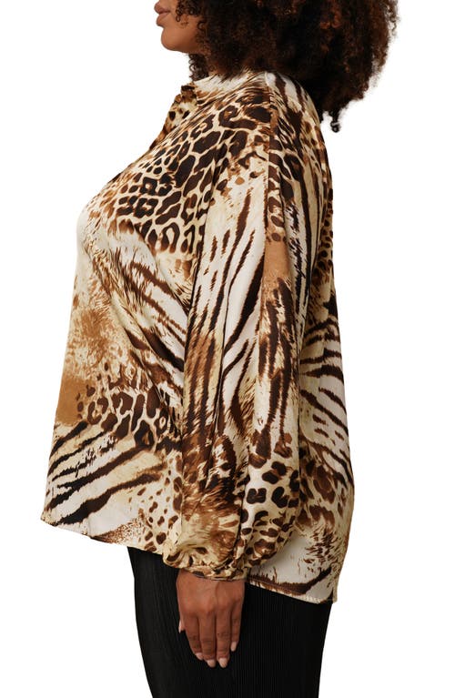 Cyrus Floral Button-up Shirt In Brown
