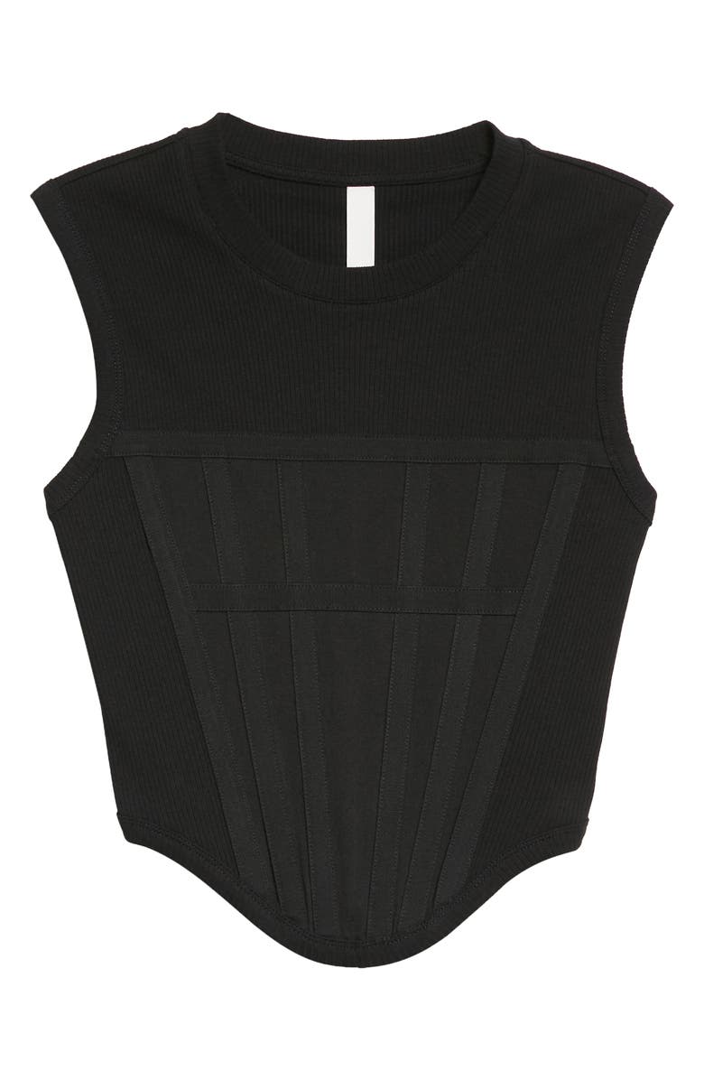 Dion Lee Gender Inclusive Rib Jersey Corset Tank, Alternate, color, 