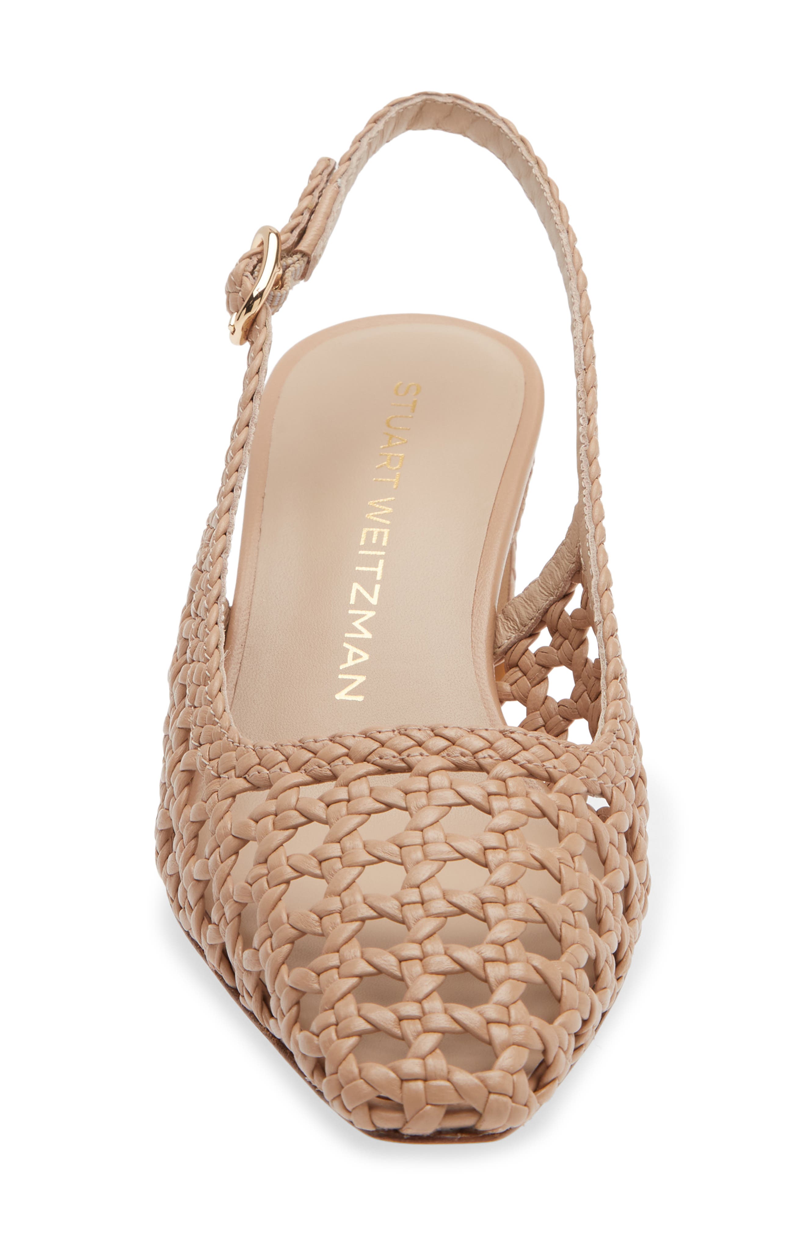Stassi Woven Slingback Pump, Alternate, color, ADOBE