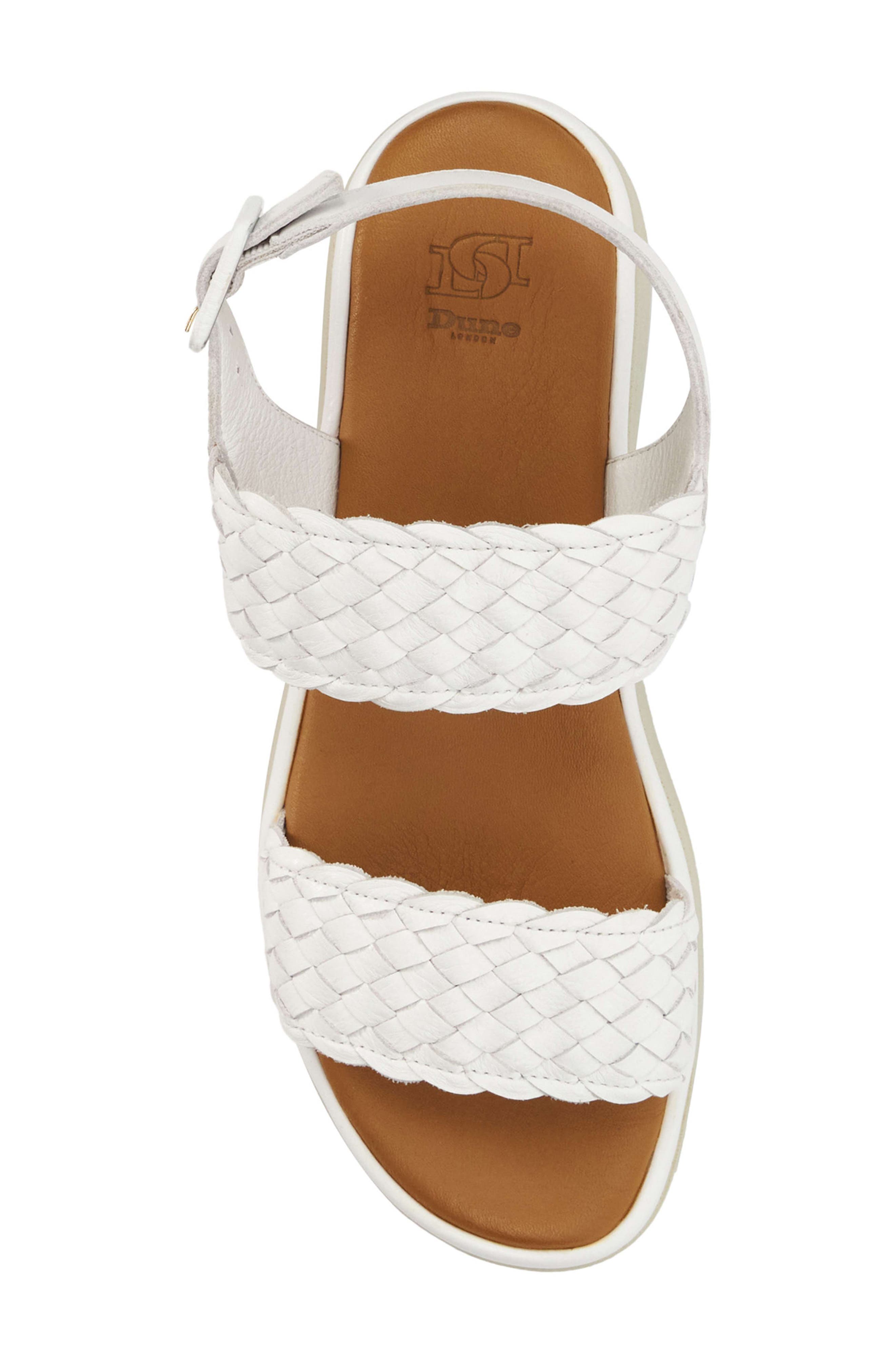 Dune London Lorris Platform Sandal, Alternate, color, White