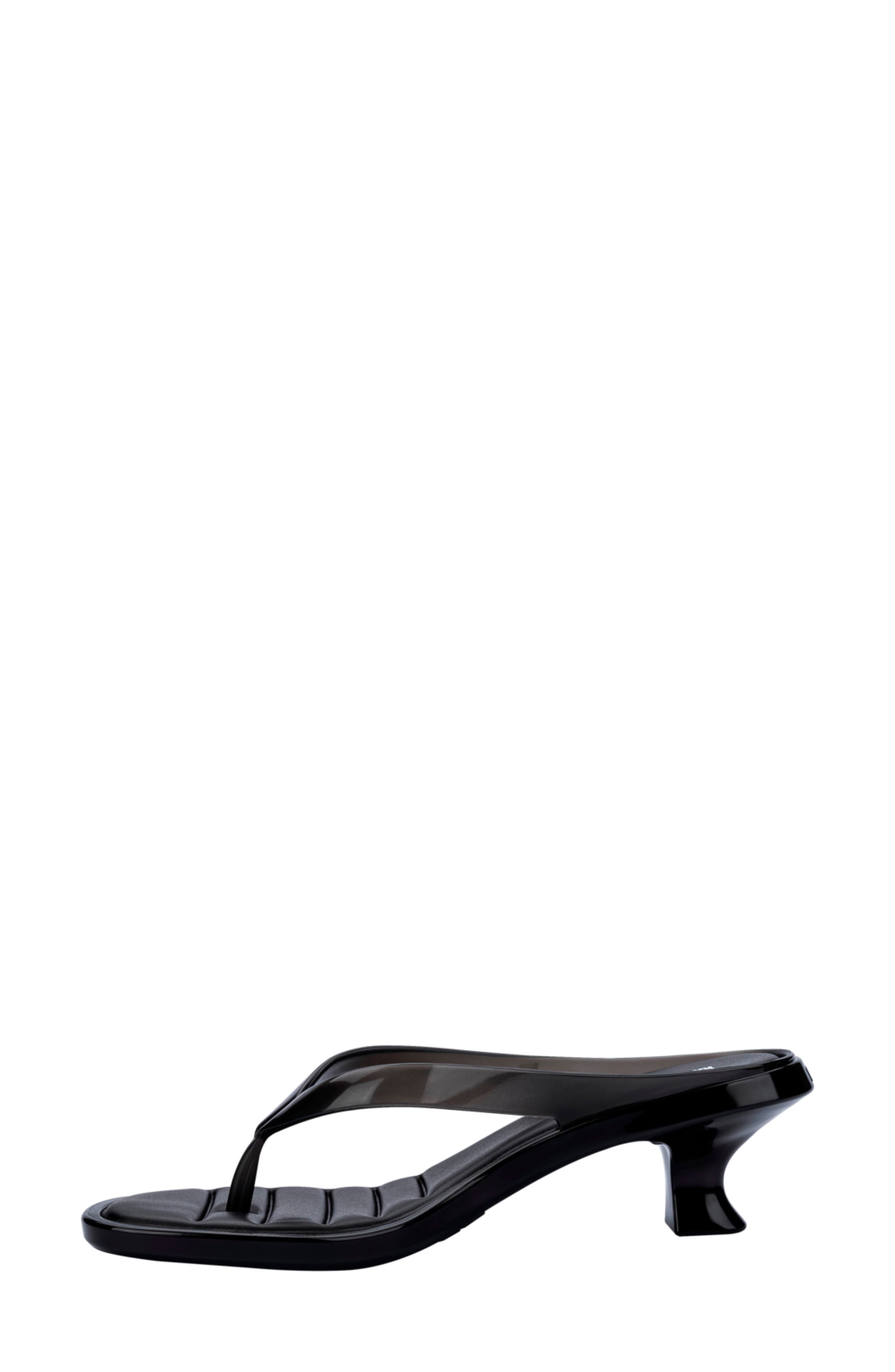 Melissa Kitten Heel Flip Flop, Alternate, color, Black