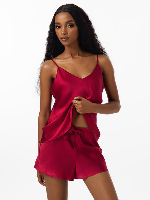 Silksilky Silk Spaghetti Strap Camisole Pajama Set