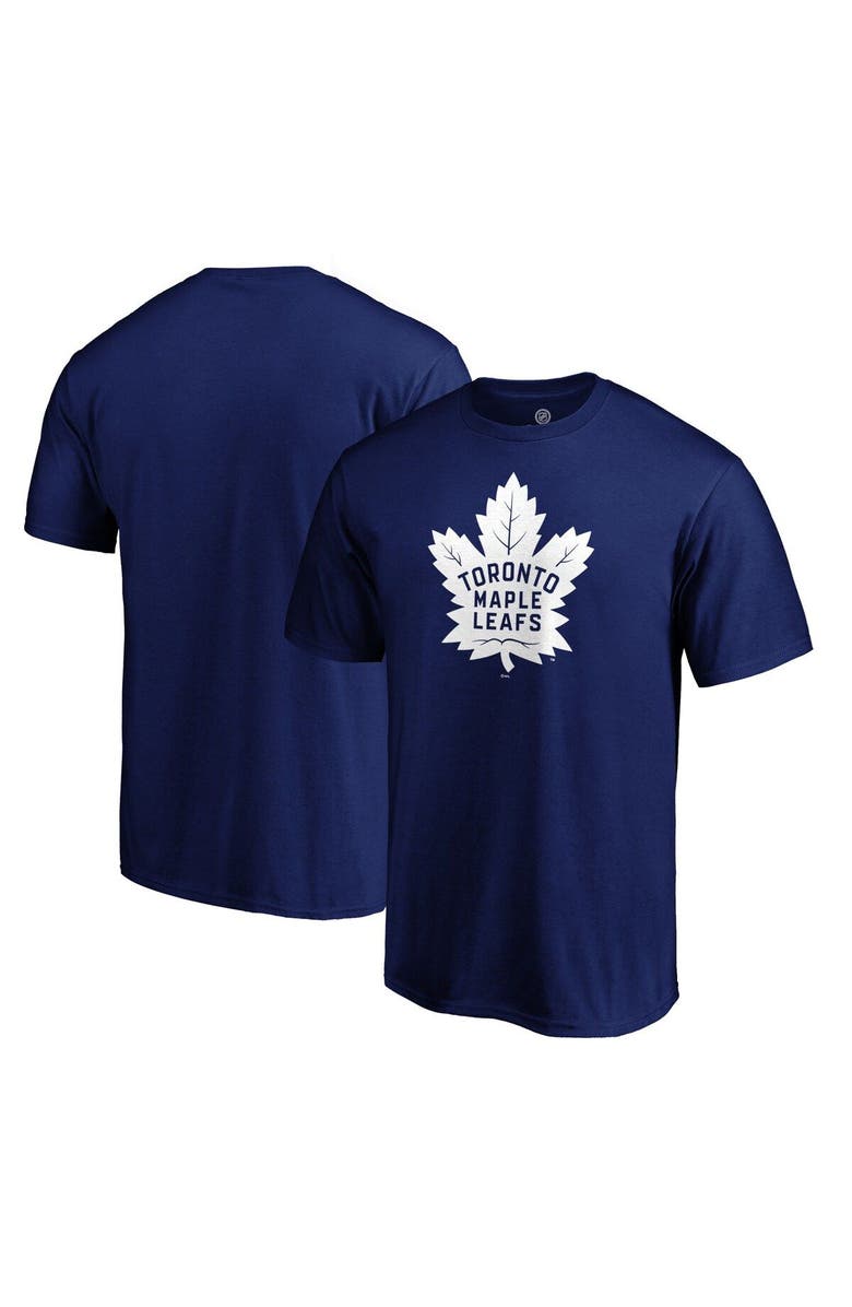 FANATICS Men's Fanatics Branded Blue Toronto Maple Leafs Team Primary Logo T-Shirt, Main, color,