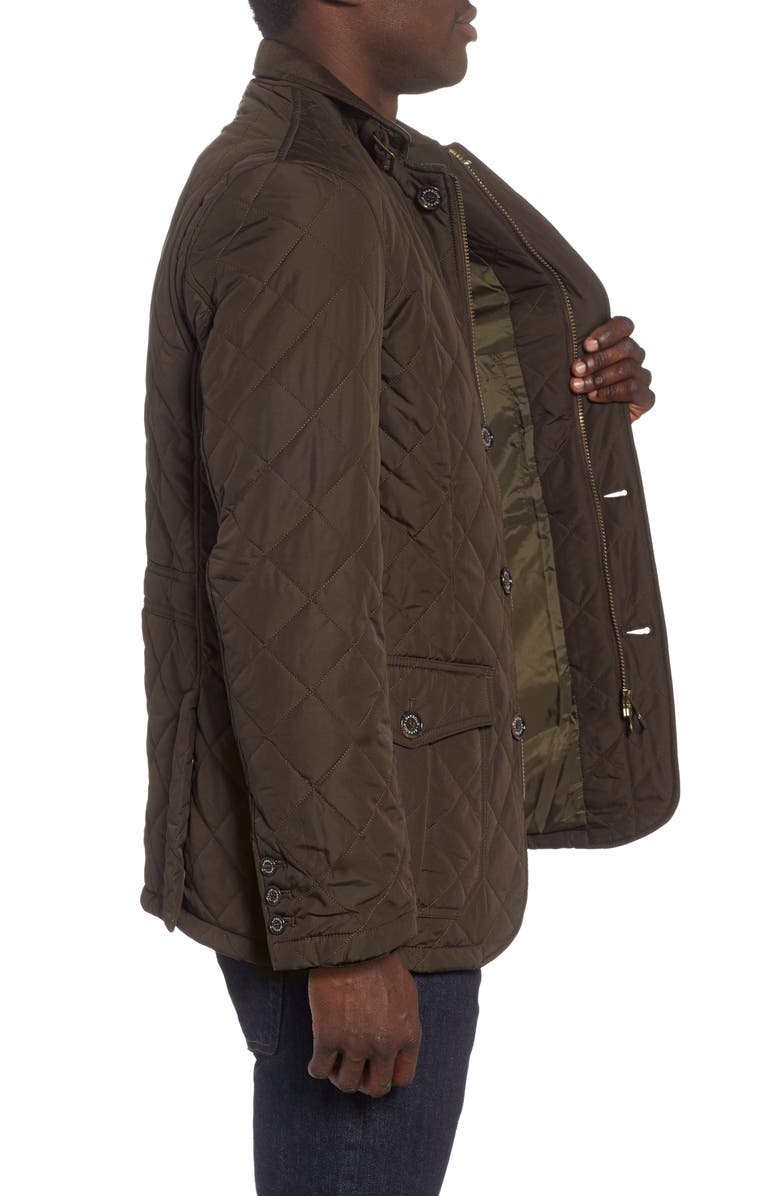 Barbour Lutz Quilted Jacket, Alternate, color, Olive