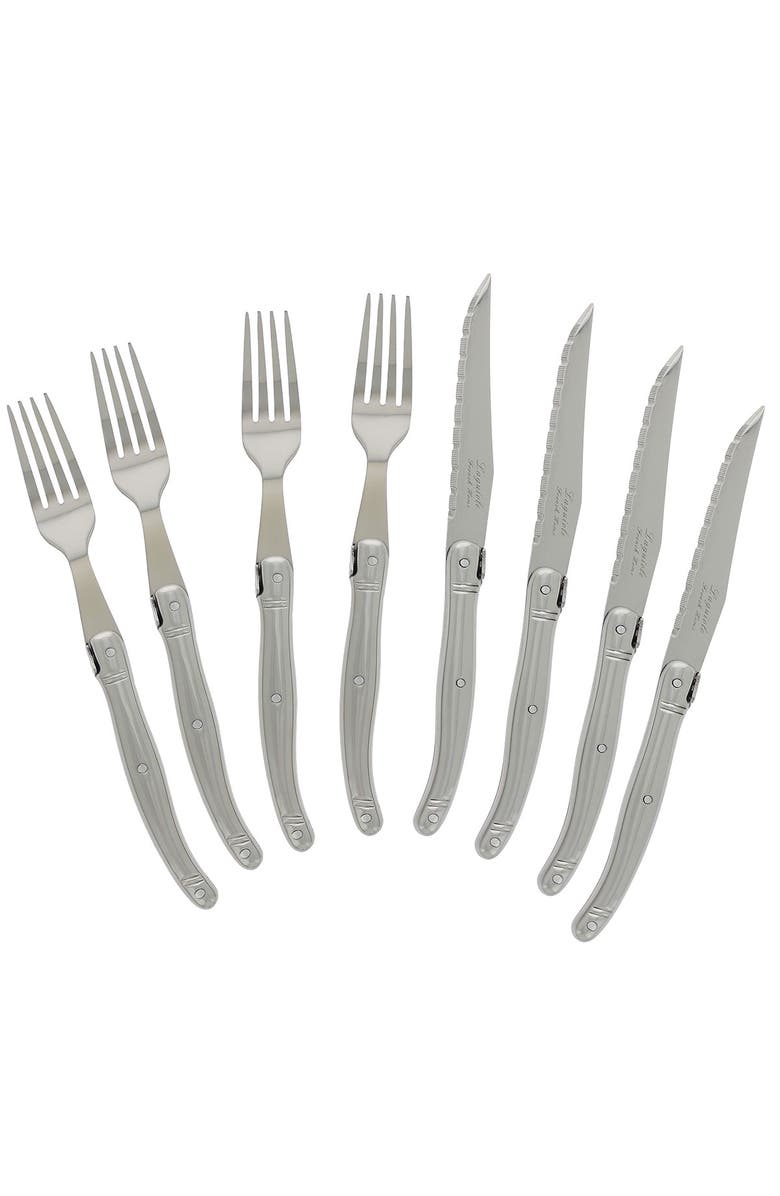 FRENCH HOME Laguiole 8-Piece Stainless Steel Knife & Fork Set - Silver, Alternate, color, Silver
