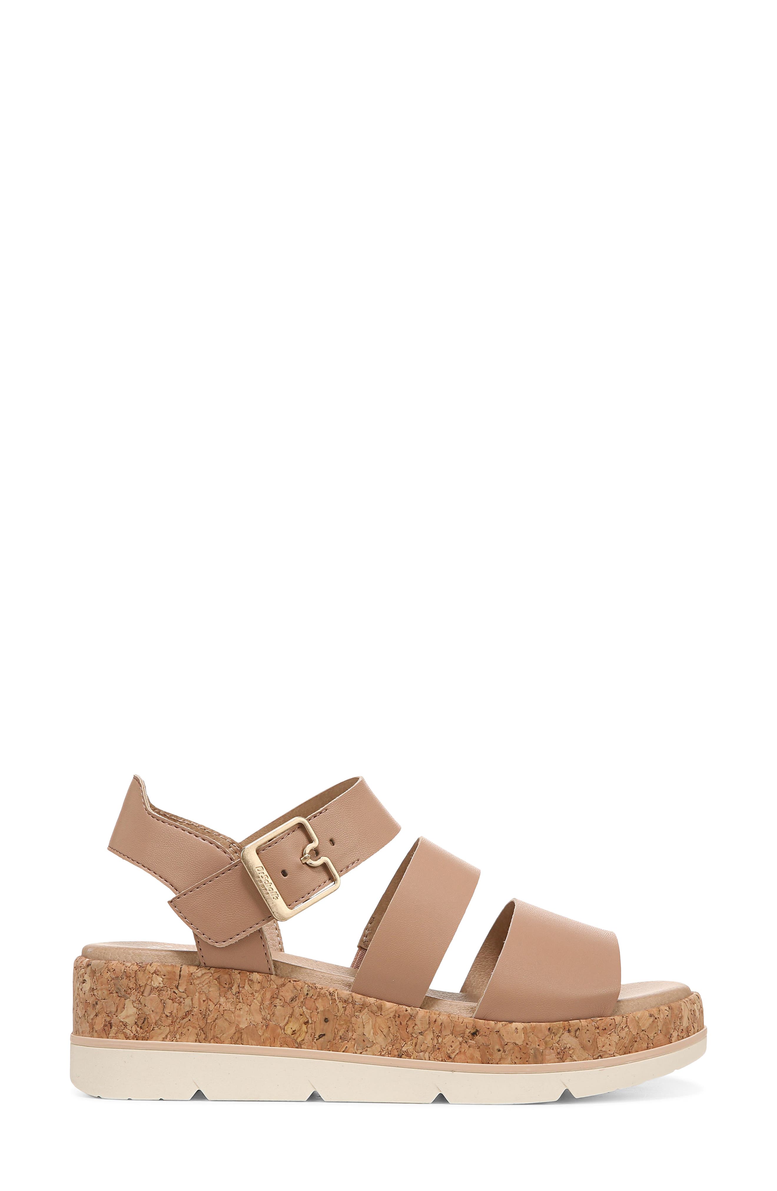 Once Twice Platform Sandal, Alternate, color, TAWNY BIRCH