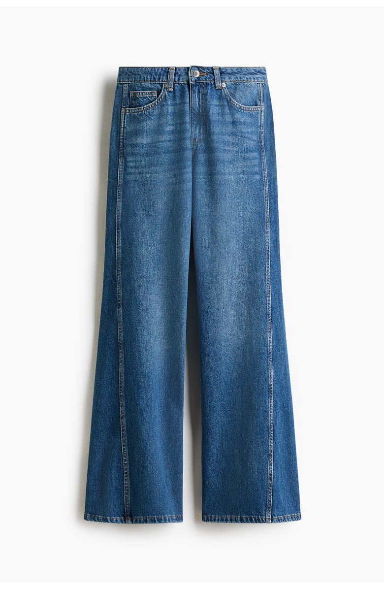 H&M Flared High Waist Jeans, Main, color, Denim Blue