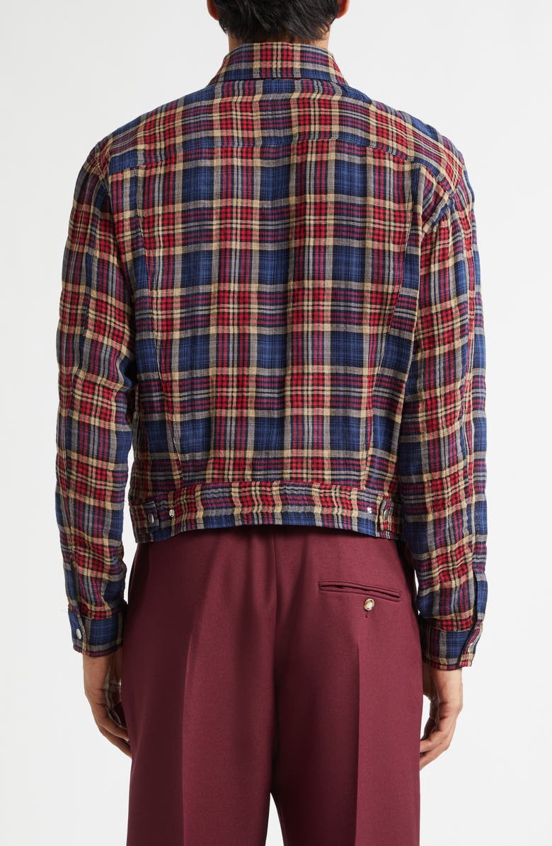 STOCKHOLM SURFBOARD CLUB Terrence Plaid Trucker Jacket, Alternate, color, Red Check