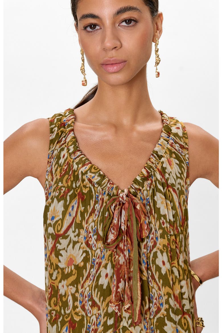 Isha Printed Dress, Alternate, color, Pesto Combo