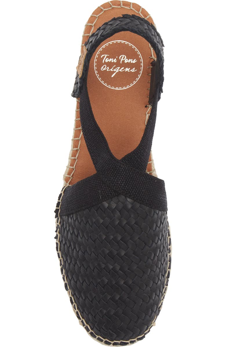 Toni Pons Siracusa Slingback Espadrille Wedge, Alternate, color, Negre
