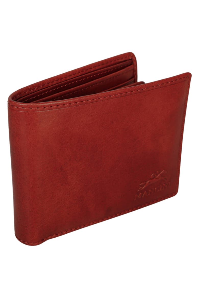 RFID Secure Leather Center Wing Wallet, Alternate, color, COGNAC