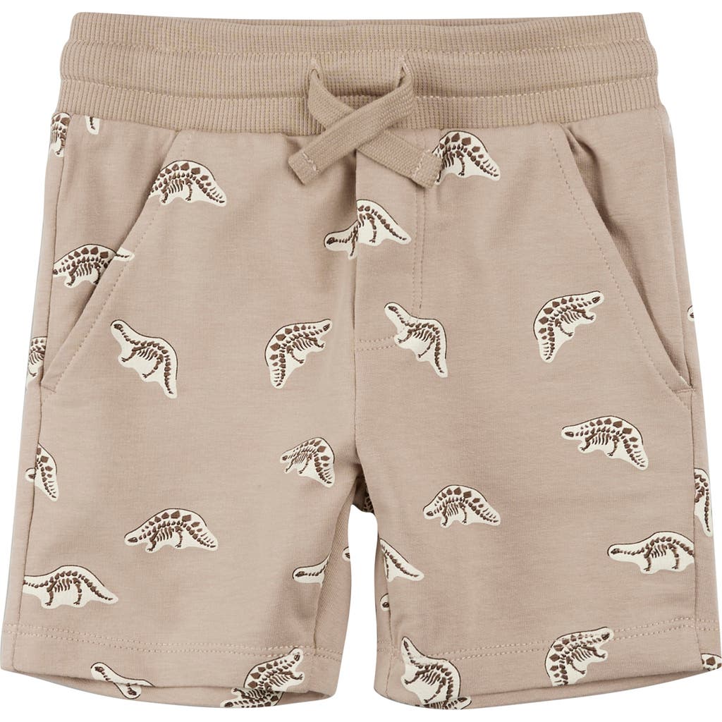 Miles The Label Kids' Dino Fossil Graphic Sweat Shorts In Sand