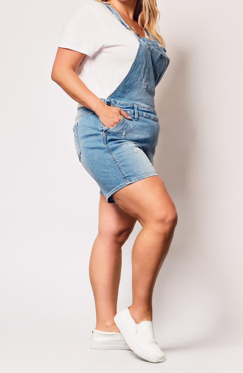 SLINK Jeans Denim Shortalls, Alternate, color, Sophie