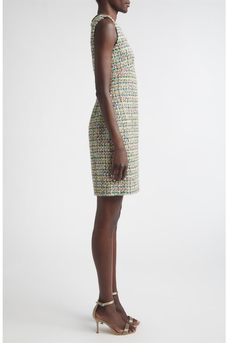 Forest Tweed Dress, Alternate, color, PINE/ OLIVE MULTI